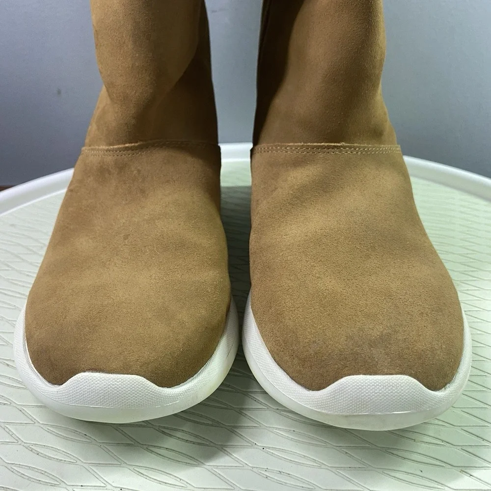Skechers‎ Gogomat Womens Technology Brown Suede Leather Winter Boots Sz.6.5 EUC